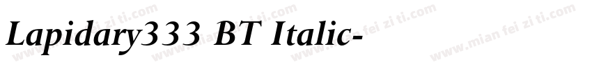 Lapidary333 BT Italic字体转换